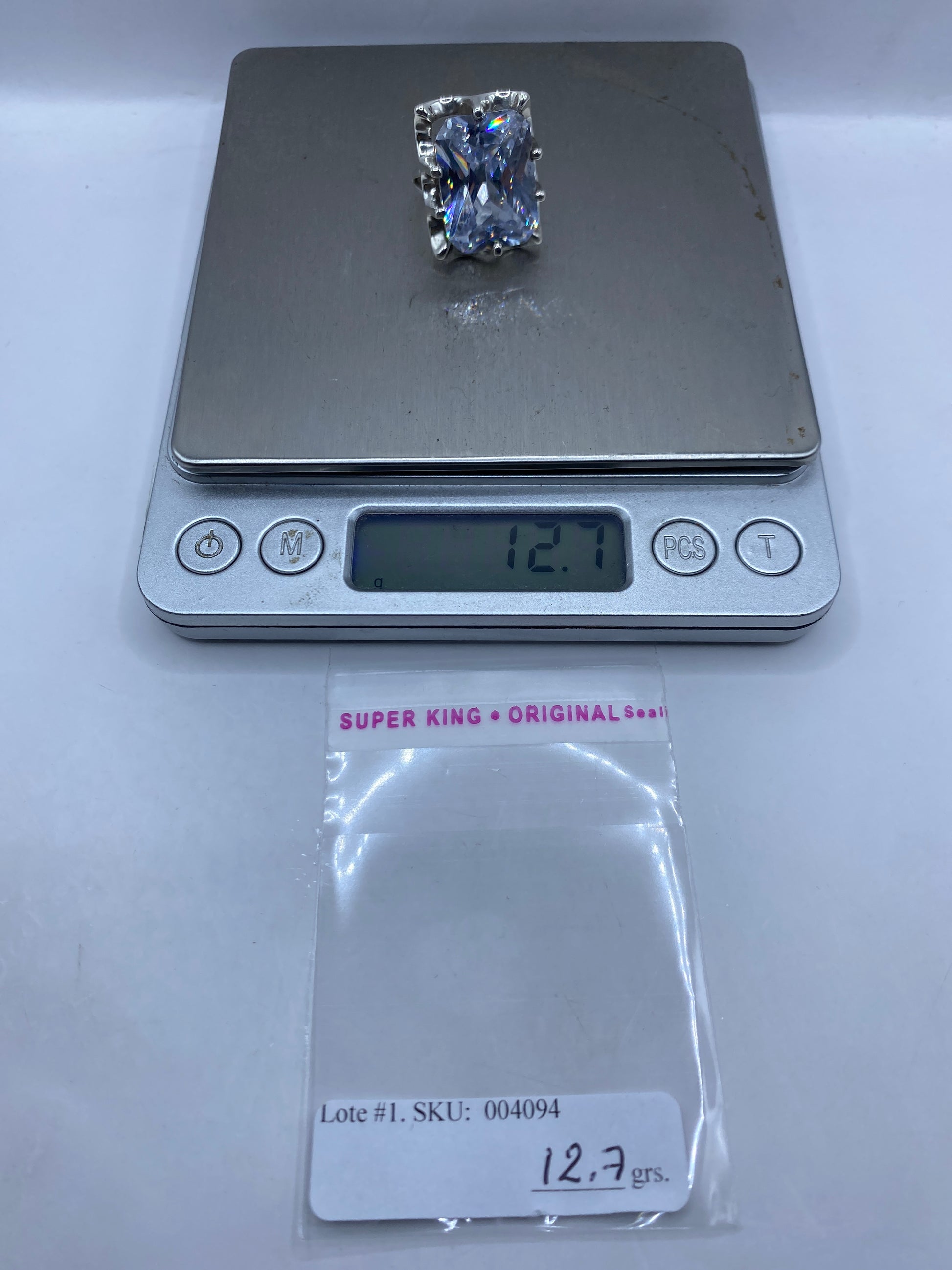 Anillo de Plata Solitario Circonia Cristalina — Presencia Real — foto 6