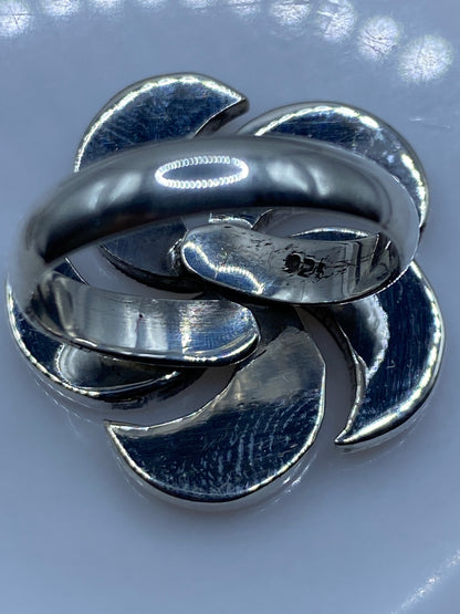 Anillo Floral de Plata y Coral Rojo Ajustable — foto 5