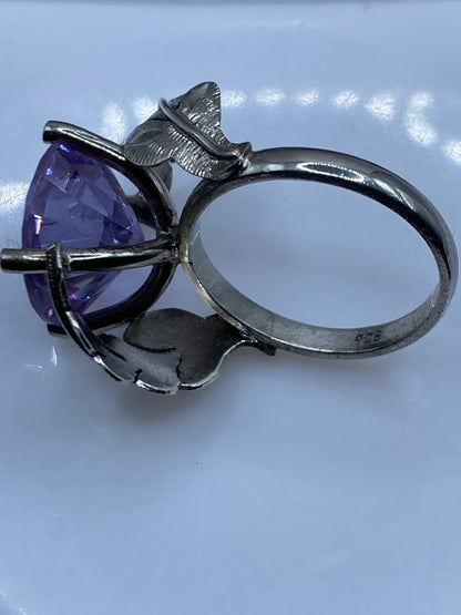 Anillo de Plata Solitario Circonia Lavanda — Hecho en Taxco — foto 5