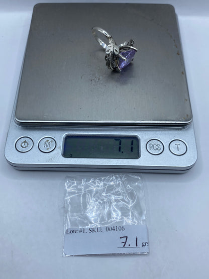 Anillo de Plata Solitario Circonia Lavanda — Hecho en Taxco — foto 6
