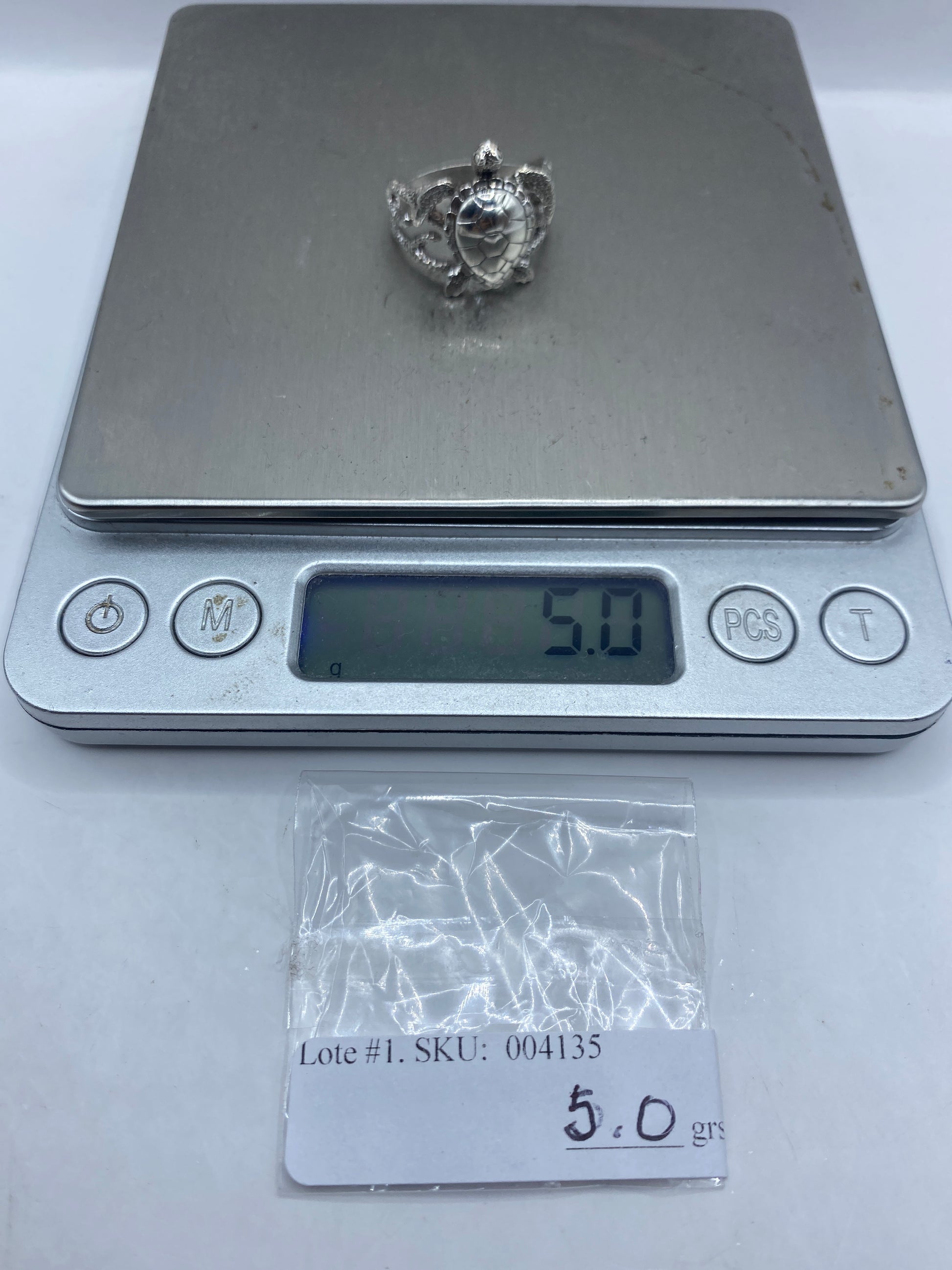Anillo Tortuga de Plata .950 — Símbolo Prehispánico — foto 6