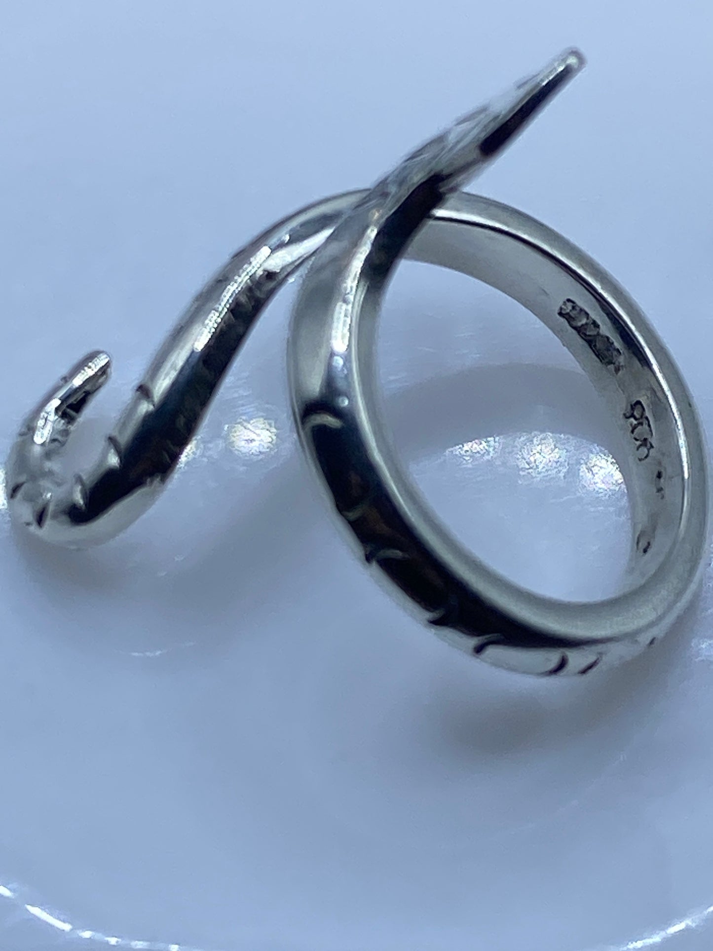 Anillo Serpiente Ajustable Plata .925 — Diseño Étnico — foto 5