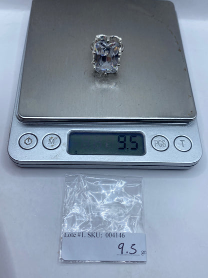 Anillo de Plata Solitario Circonia Blanca — Coctel Brillante — foto 6