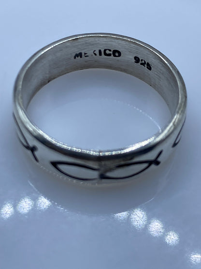 Anillo de Plata Peces Tallados — Símbolo Religioso Unisex — foto 5