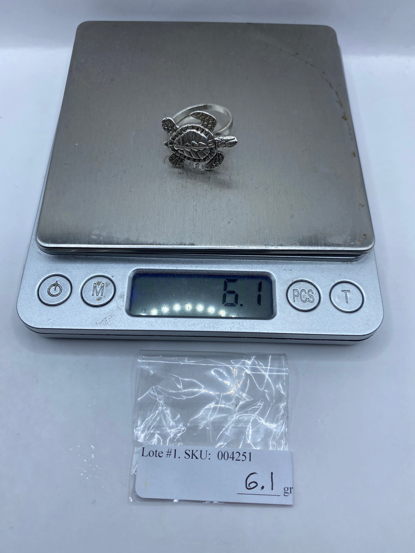 Anillo de Plata Tortuga Marina en Relieve — Etnico Taxco — foto 6