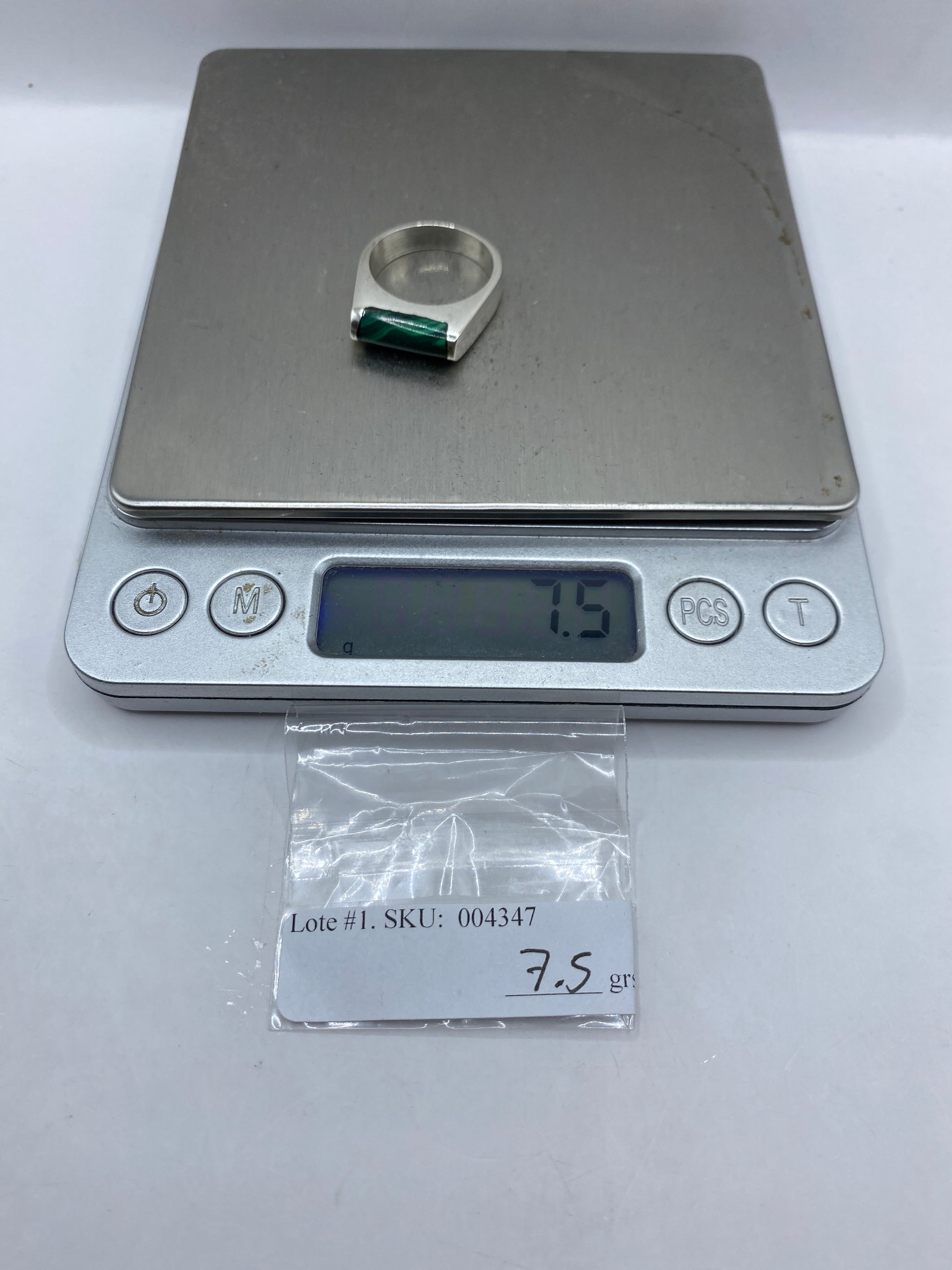 Anillo de Plata con Malaquita Verde — Taxco .925 — foto 6