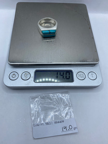 Anillo de Plata Turquesa Azul Cielo — Taxco .925 — foto 6