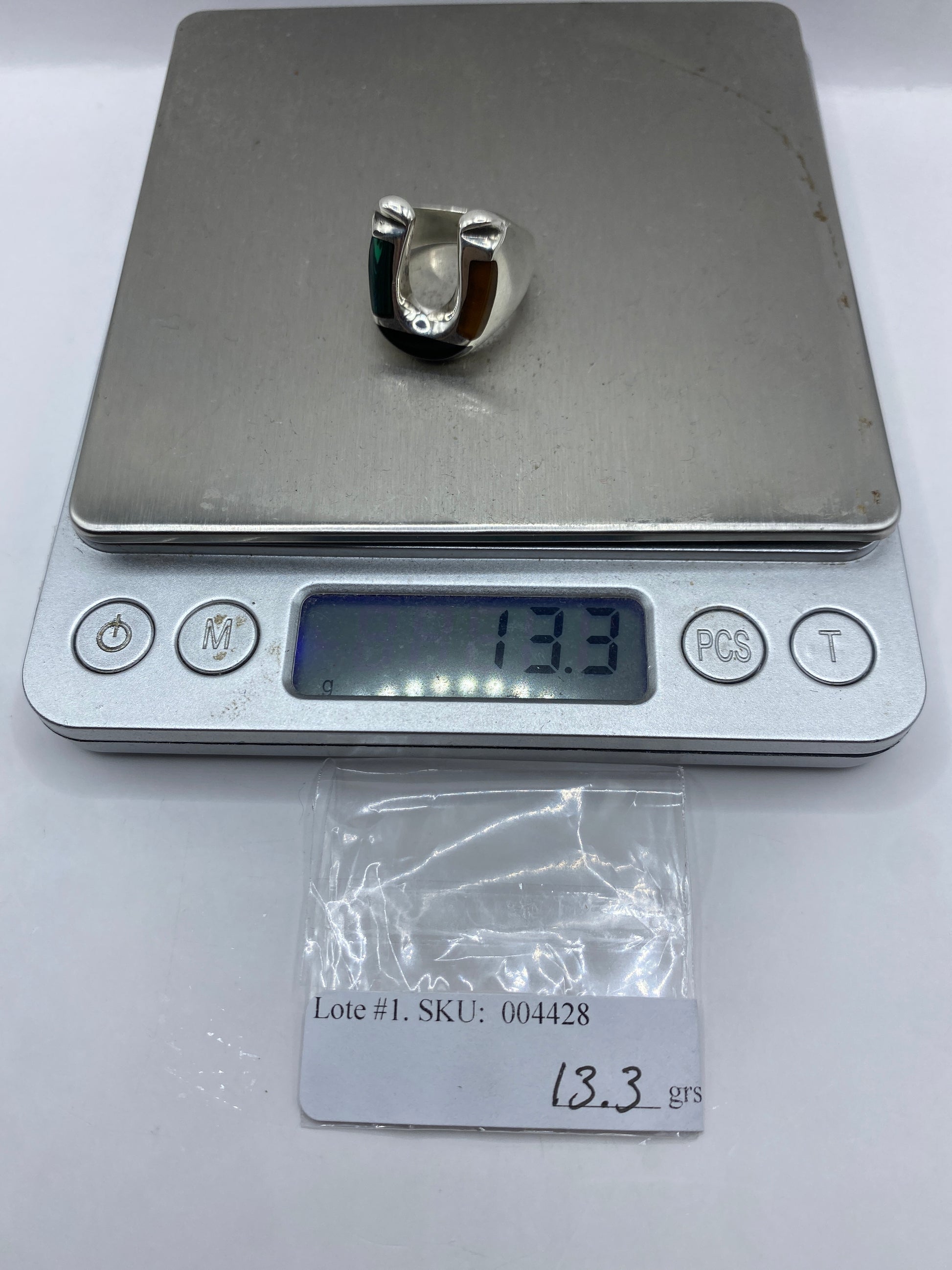 Anillo de Plata Malaquita Verde — Taxco .925 para Él — foto 6