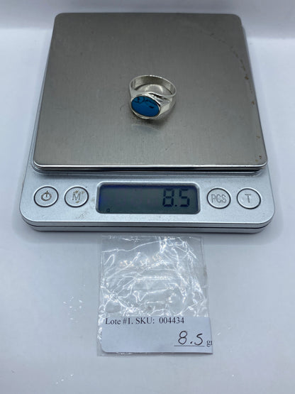Anillo de Plata con Turquesa Azul Cielo — Taxco .925 — foto 5