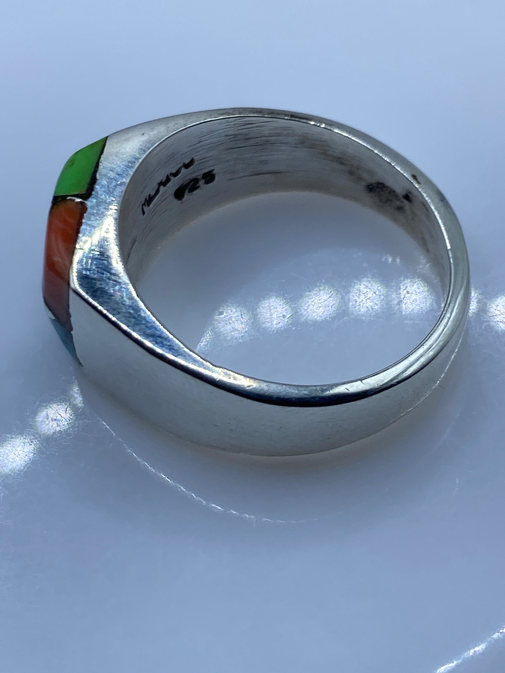 Anillo de Plata con Turquesa Azul Cielo — Taxco .925 — foto 5