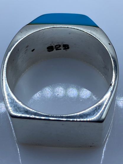 Anillo de Plata Turquesa Azul Cielo — Taxco .925 — foto 5