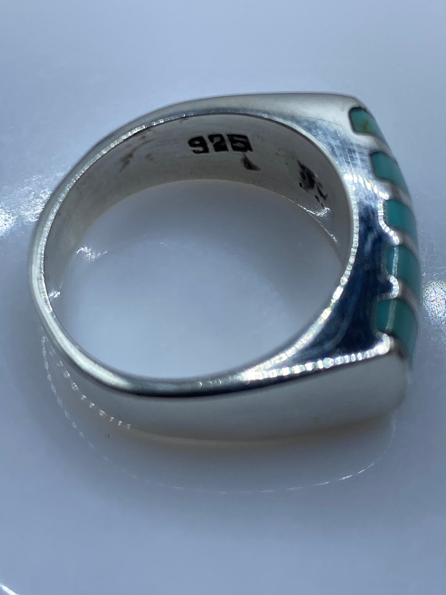 Anillo de Plata Turquesa Azul Cielo — Taxco .925 — foto 5