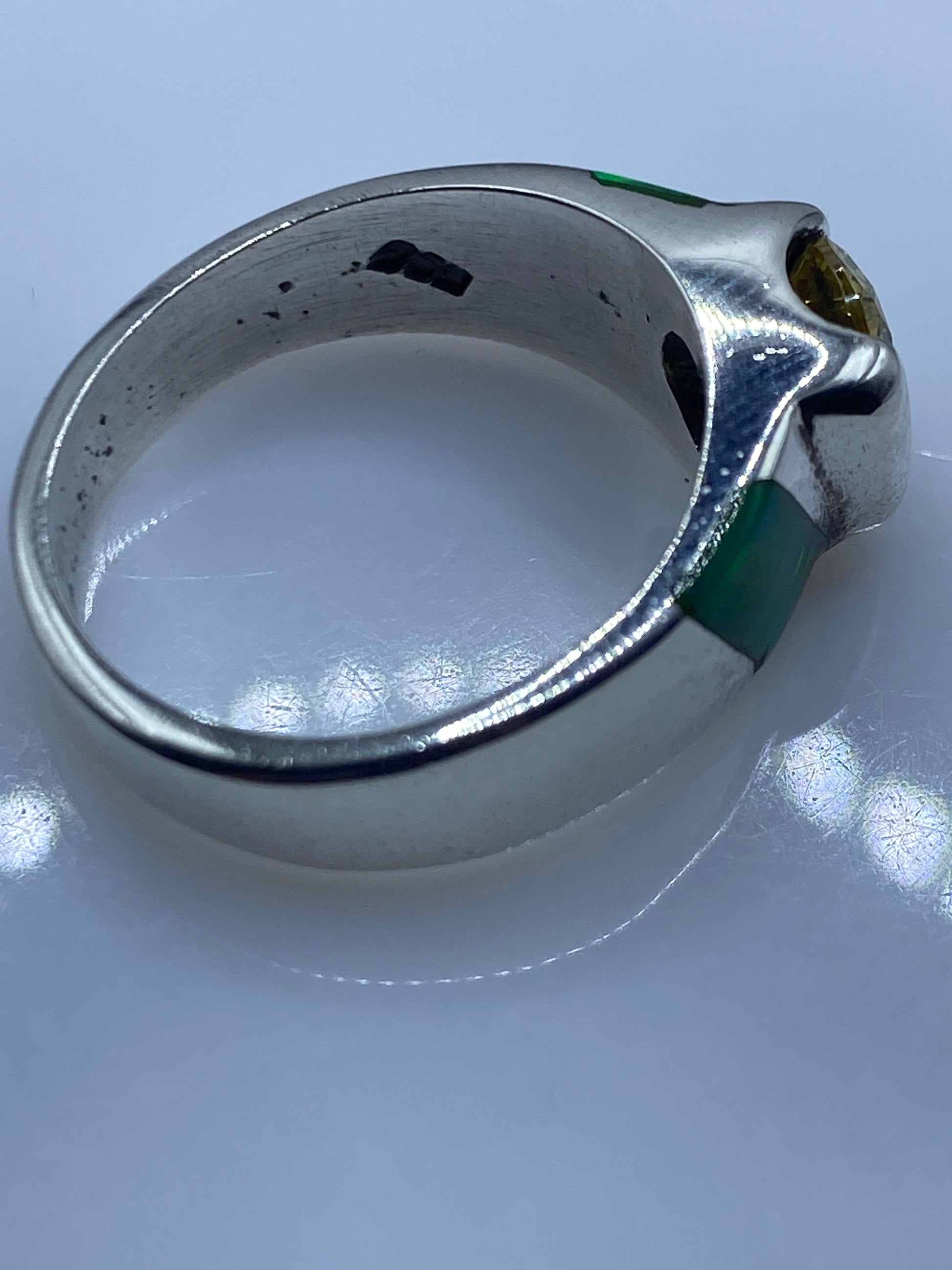 Anillo Opalo de Fuego Verde Limón — Plata .950 Taxco — foto 5