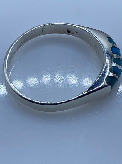 Anillo de Plata con Turquesa Azul Cielo — Taxco .925 — foto 5