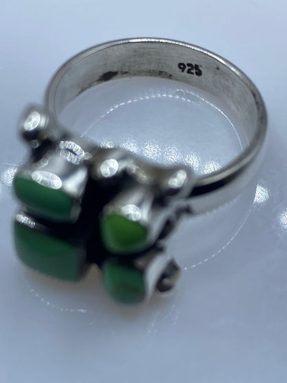 Anillo de Plata con Piedras Verdes Engastadas — Taxco .925 — foto 5