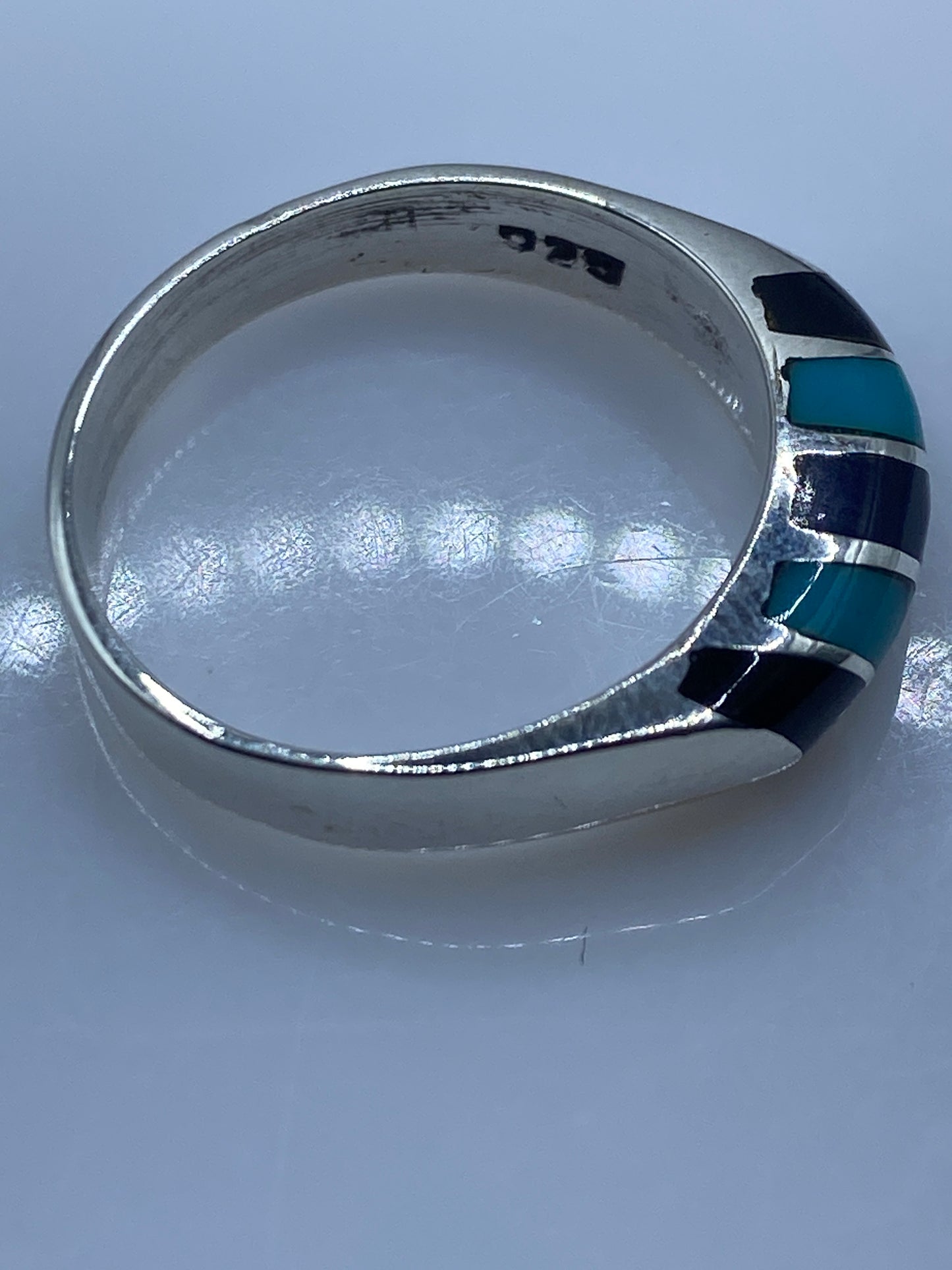 Anillo de Plata .925 con Turquesa Azul Cielo — Taxco — foto 5