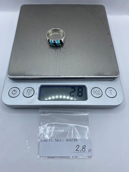 Anillo de Plata .925 con Turquesa Azul Cielo — Taxco — foto 6
