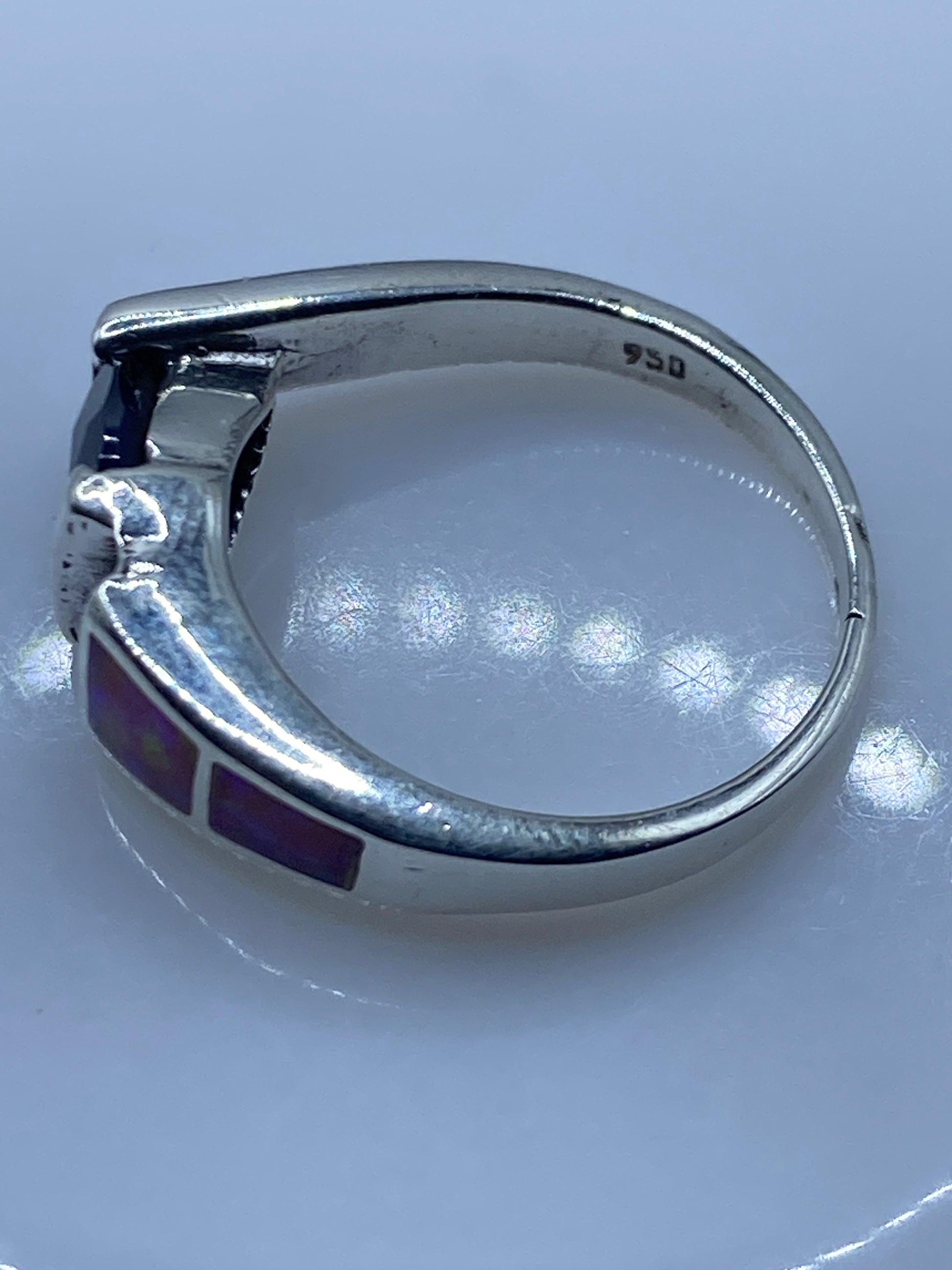 Anillo de Plata con Ópalo de Fuego Rosa — Taxco .925 — foto 5