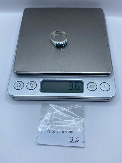 Anillo de Plata con Turquesa Azul Cielo — Taxco .925 — foto 5