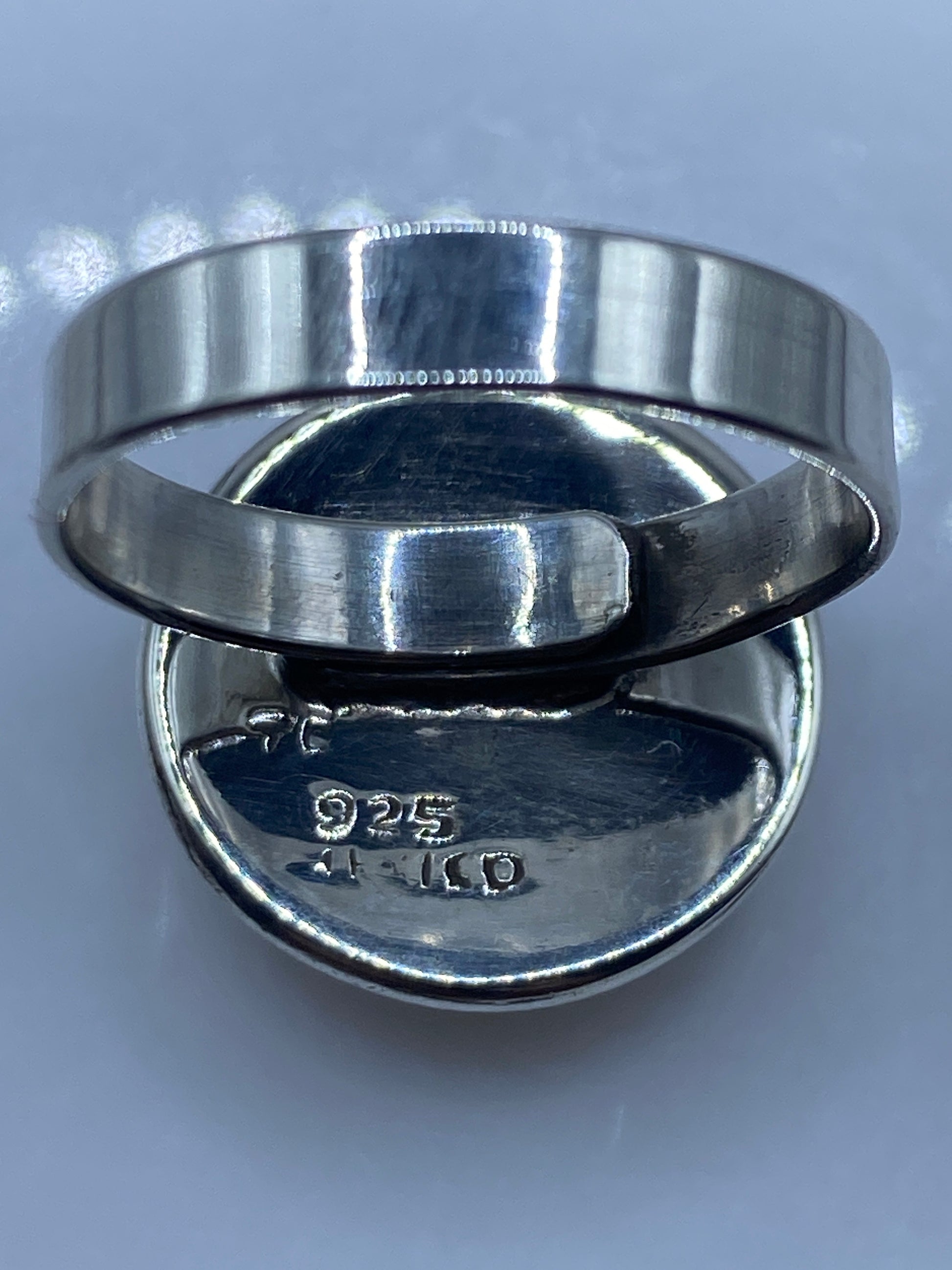 Anillo Ajustable de Plata con Piedra Engastada — Taxco .925 — foto 5
