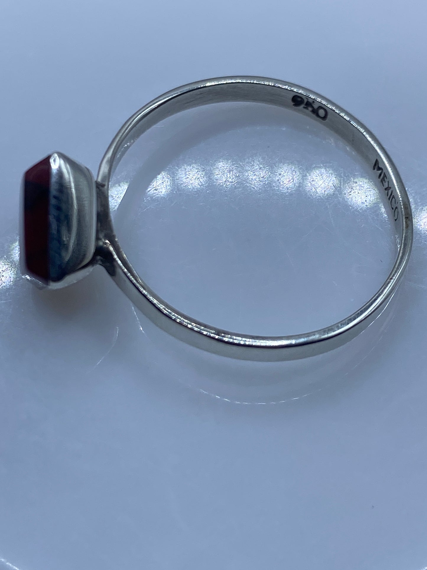 Anillo de Plata con Coral Rojo — Taxco .950 — foto 5