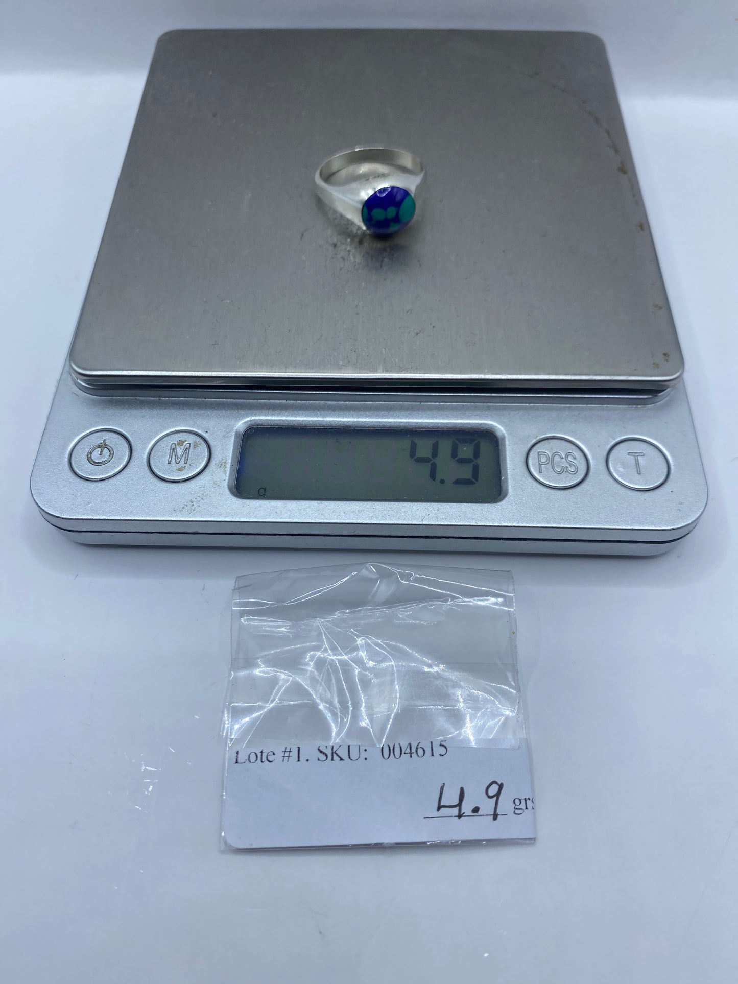 Anillo de Plata con Piedra Azul — Taxco .925 — foto 6