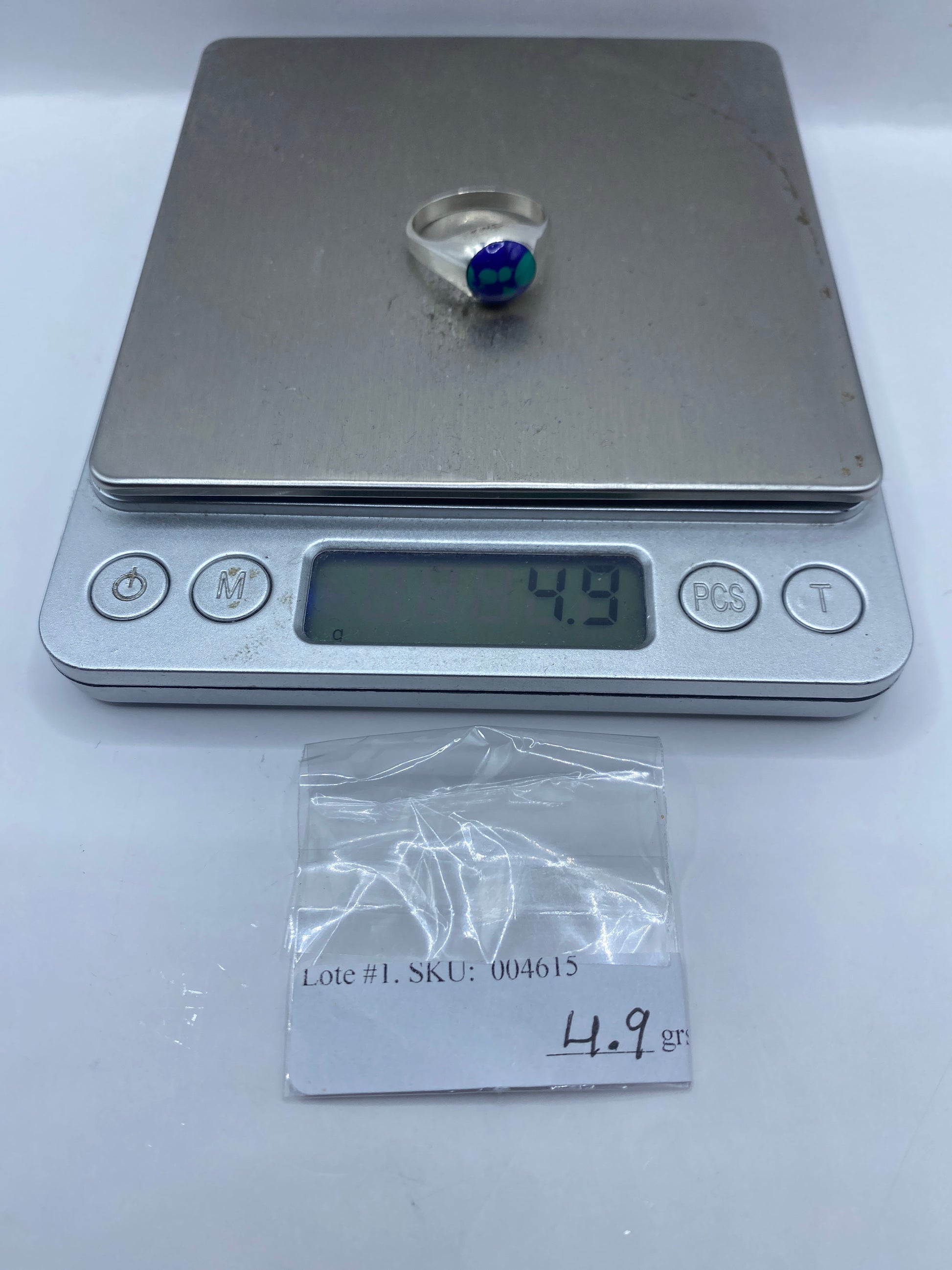 Anillo de Plata con Piedra Azul — Taxco .925 — foto 6