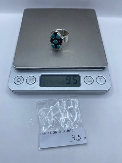 Anillo de Plata Ajustable con Turquesa Azul Cielo — foto 6