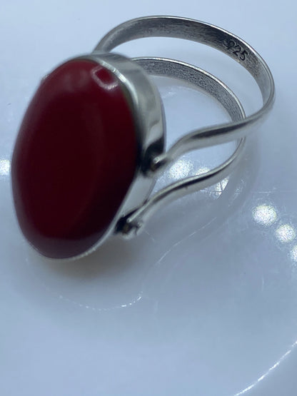 Anillo de Plata con Coral Rojo — Taxco .925 — foto 5