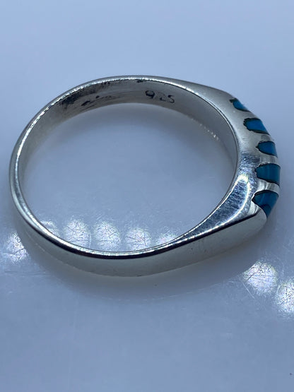 Anillo de Plata con Turquesa Azul Cielo — Taxco .925 — foto 5