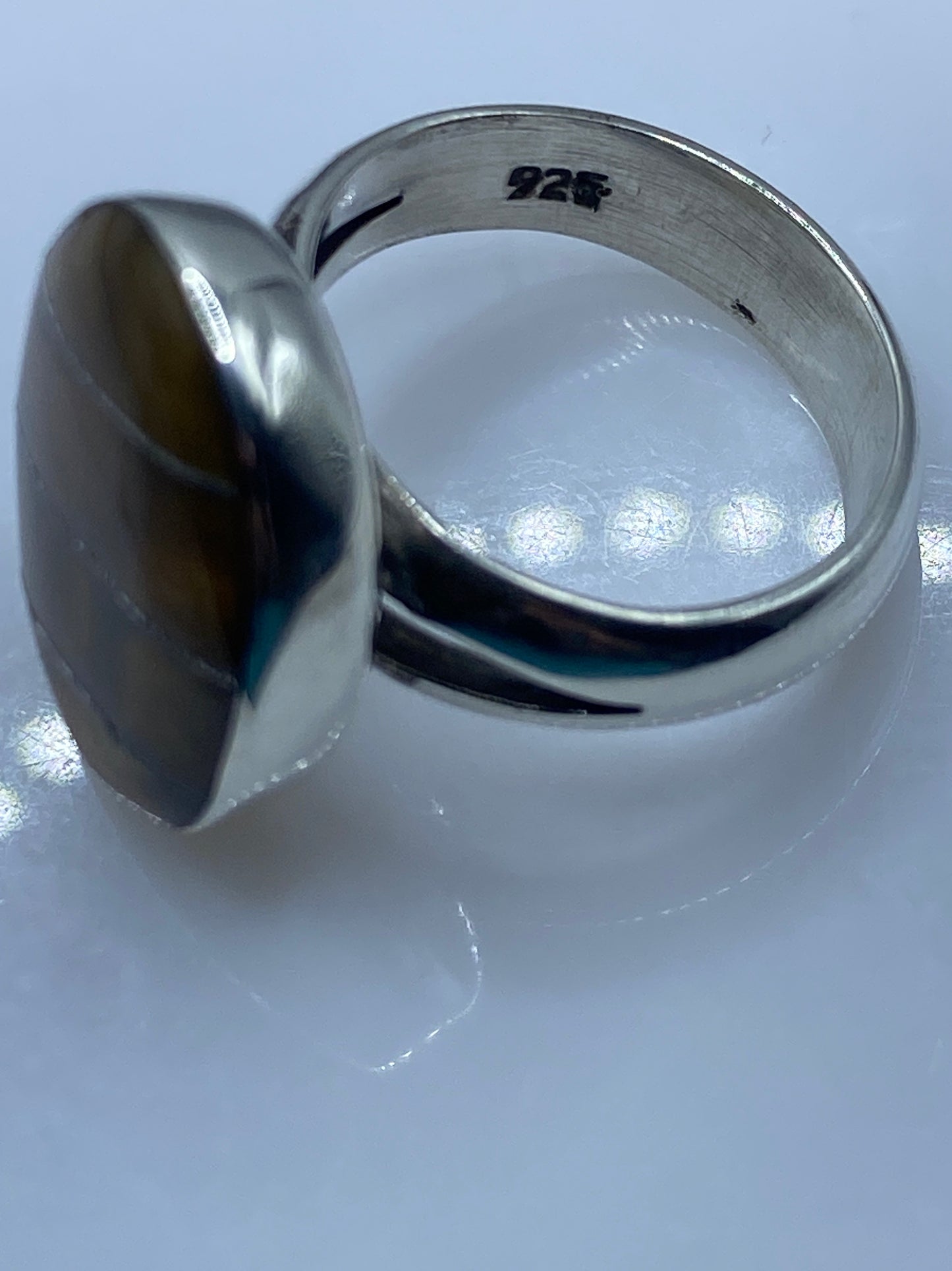 Anillo de Plata Engastado con Piedra Café — Taxco .925 — foto 5