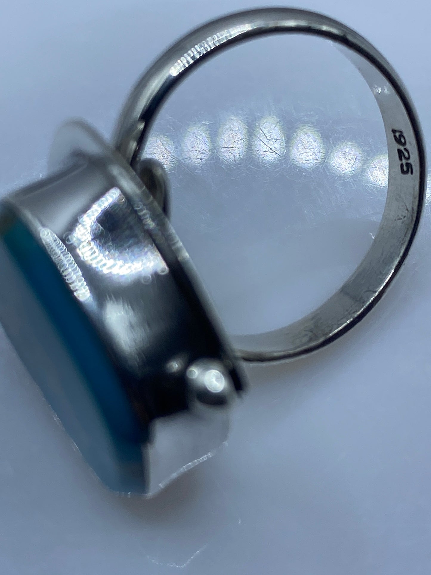 Anillo de Plata Ajustable con Piedra Azul — Taxco .925 — foto 5