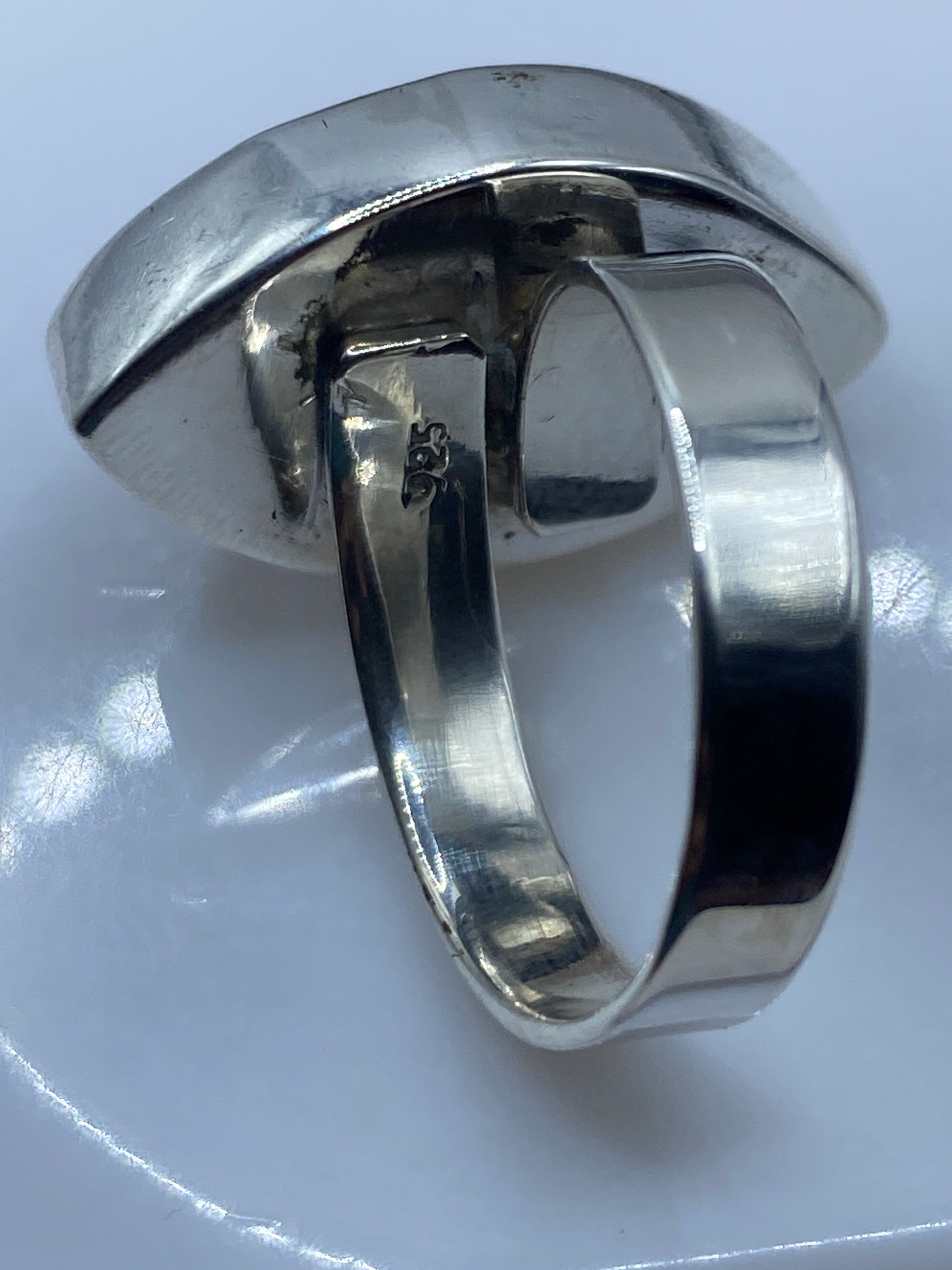 Anillo de Plata con Coral Rojo Ajustable — Taxco .925 — foto 5