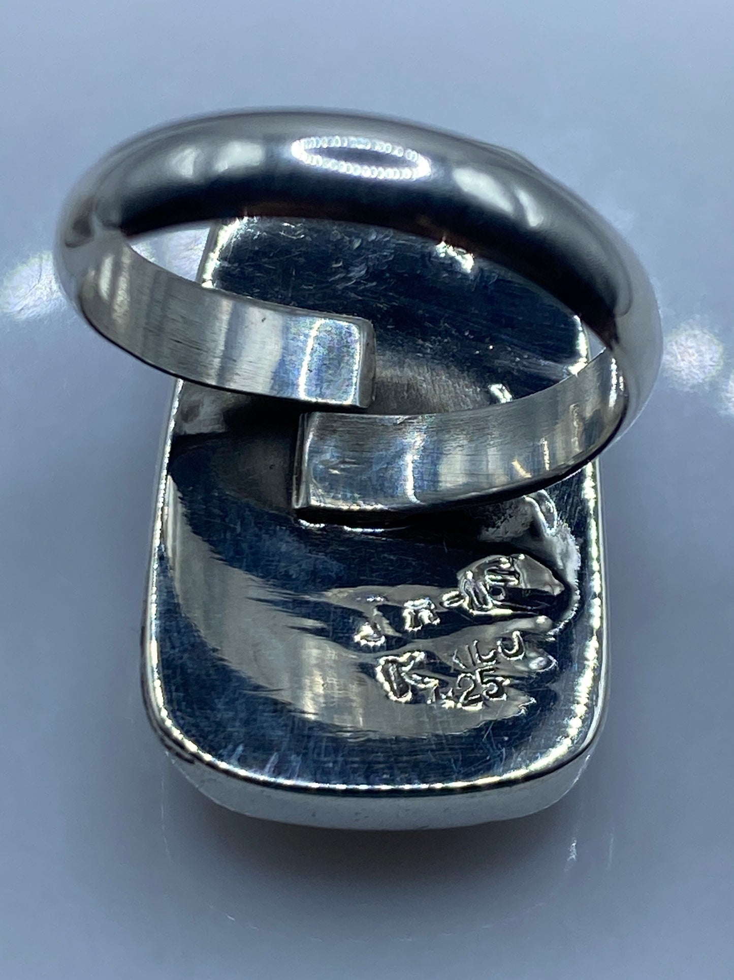 Anillo de Plata Ajustable con Piedra Multicolor — Taxco .925 — foto 5