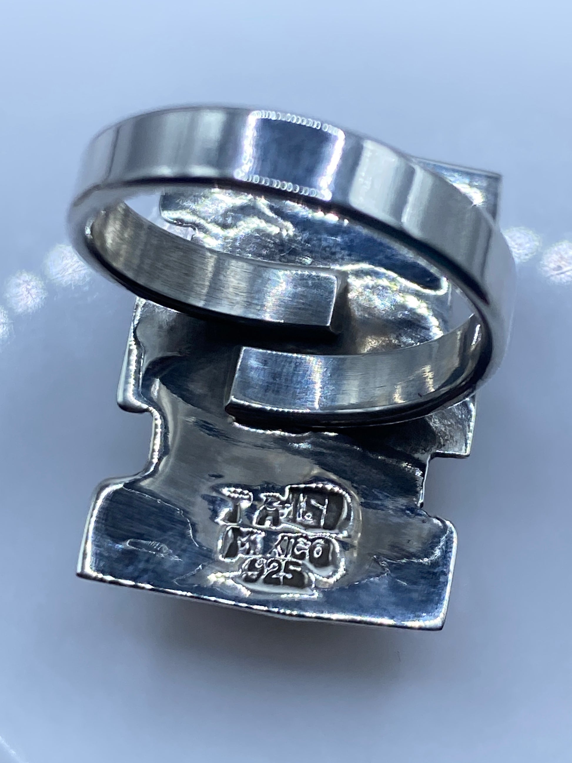 Anillo Ajustable de Plata con Piedra Café — Taxco .925 — foto 5