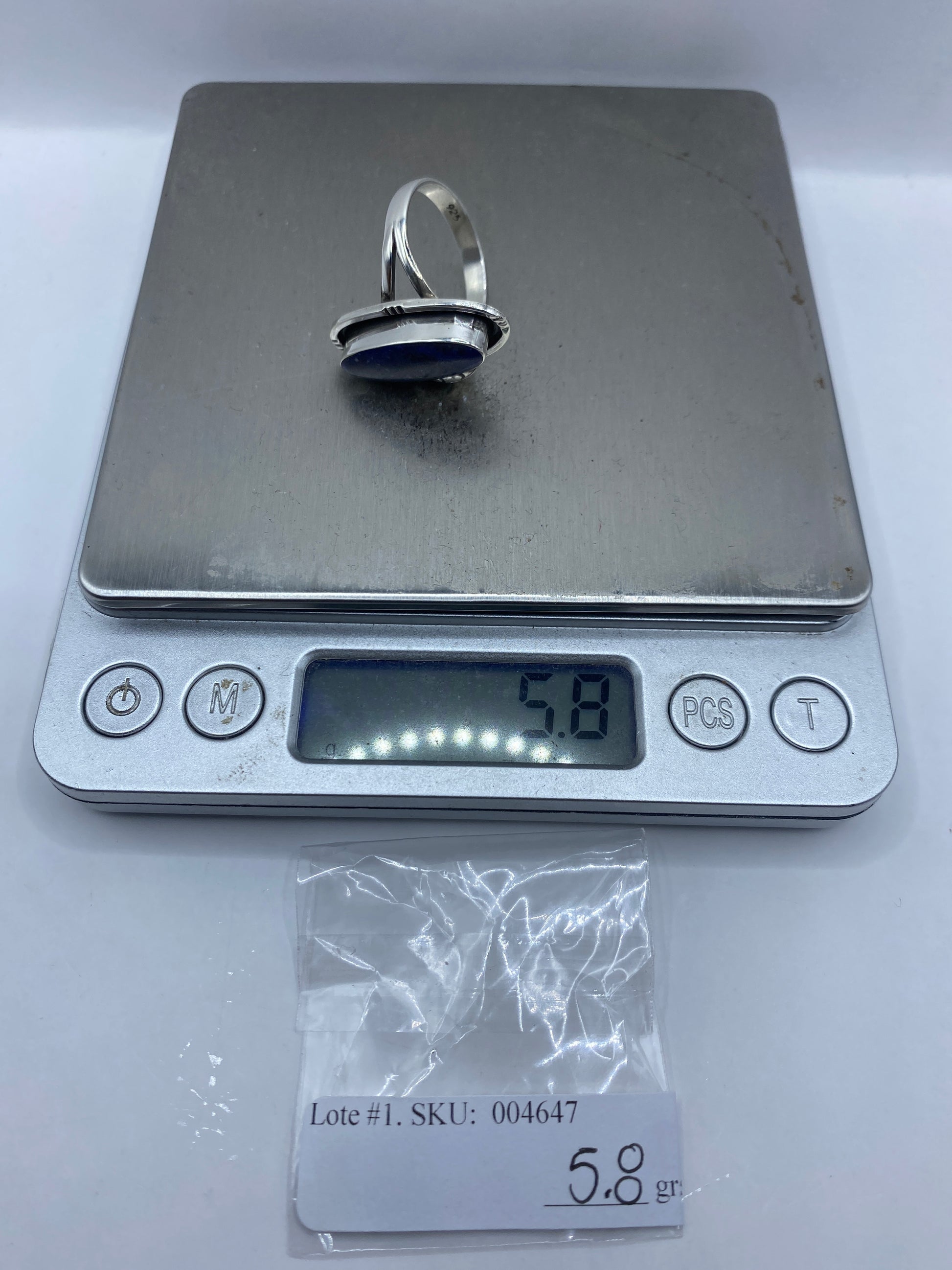 Anillo de Plata con Piedra Azul — Taxco .925 — foto 6
