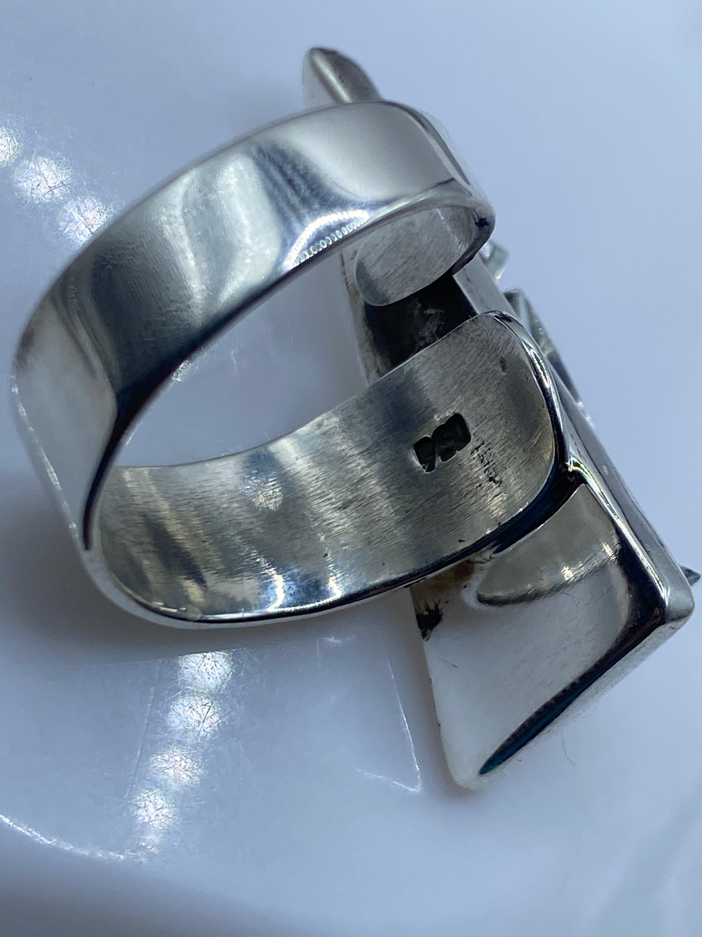 Anillo Ajustable Plata Multicolor Geométrico — Taxco .925 — foto 5