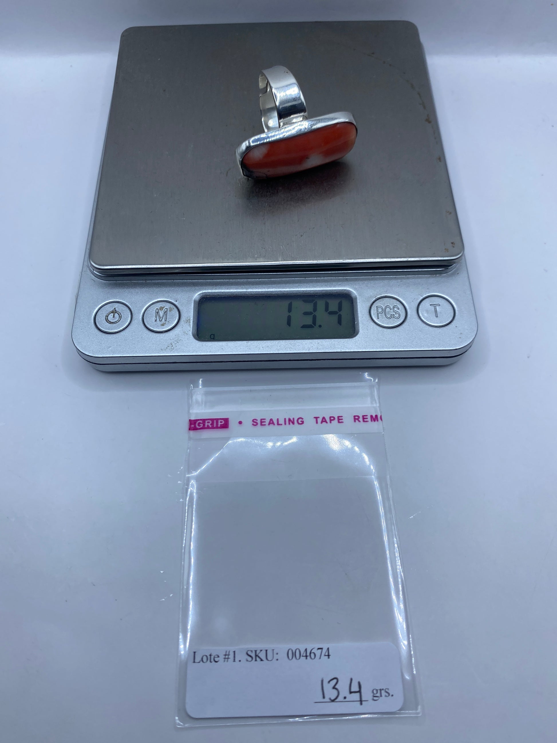 Anillo Ajustable de Plata con Piedra — Taxco .925 — foto 6