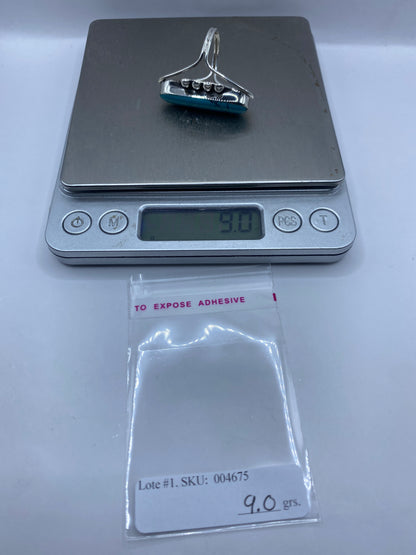 Anillo de Plata con Turquesa Azul Cielo — Taxco .925 — foto 6