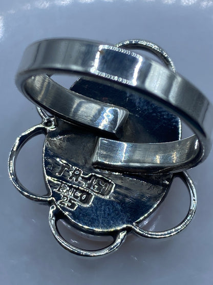 Anillo Plata Ajustable Floral con Piedra — Taxco .925 — foto 5