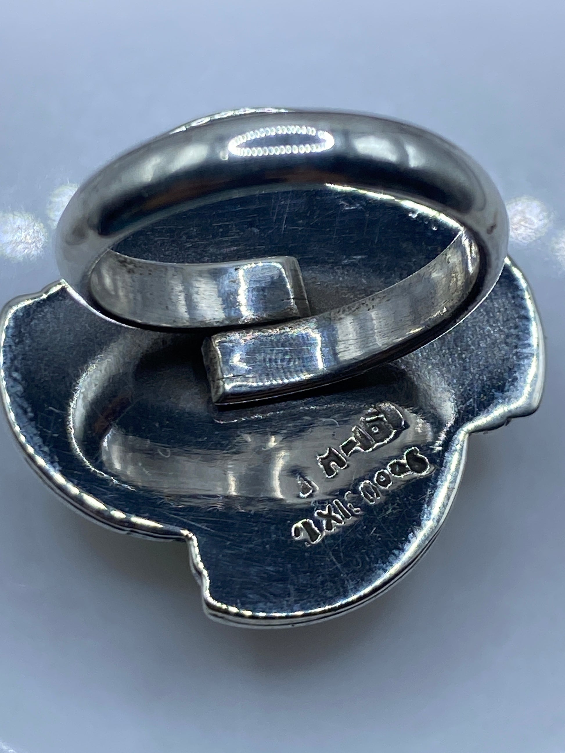 Anillo de Plata Engastado en Piedra Verde — Taxco .925 — foto 5