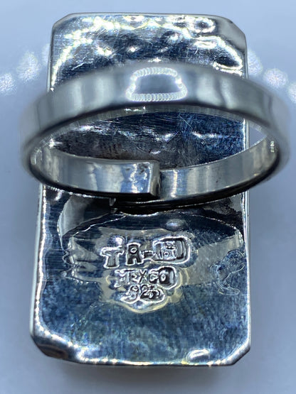 Anillo de Plata Ajustable con Piedra Engastada — Taxco .925 — foto 5
