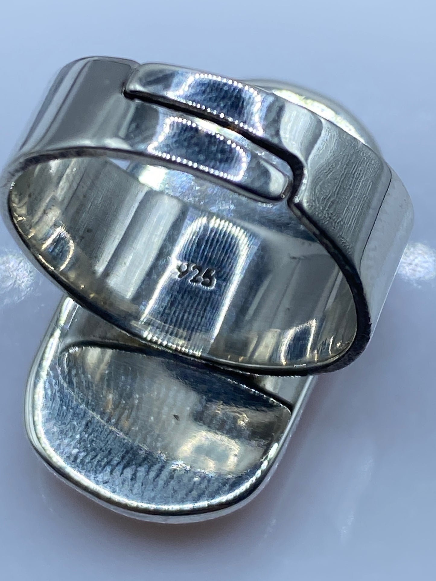 Anillo Ajustable de Plata con Piedra Engastada — Taxco .925 — foto 5