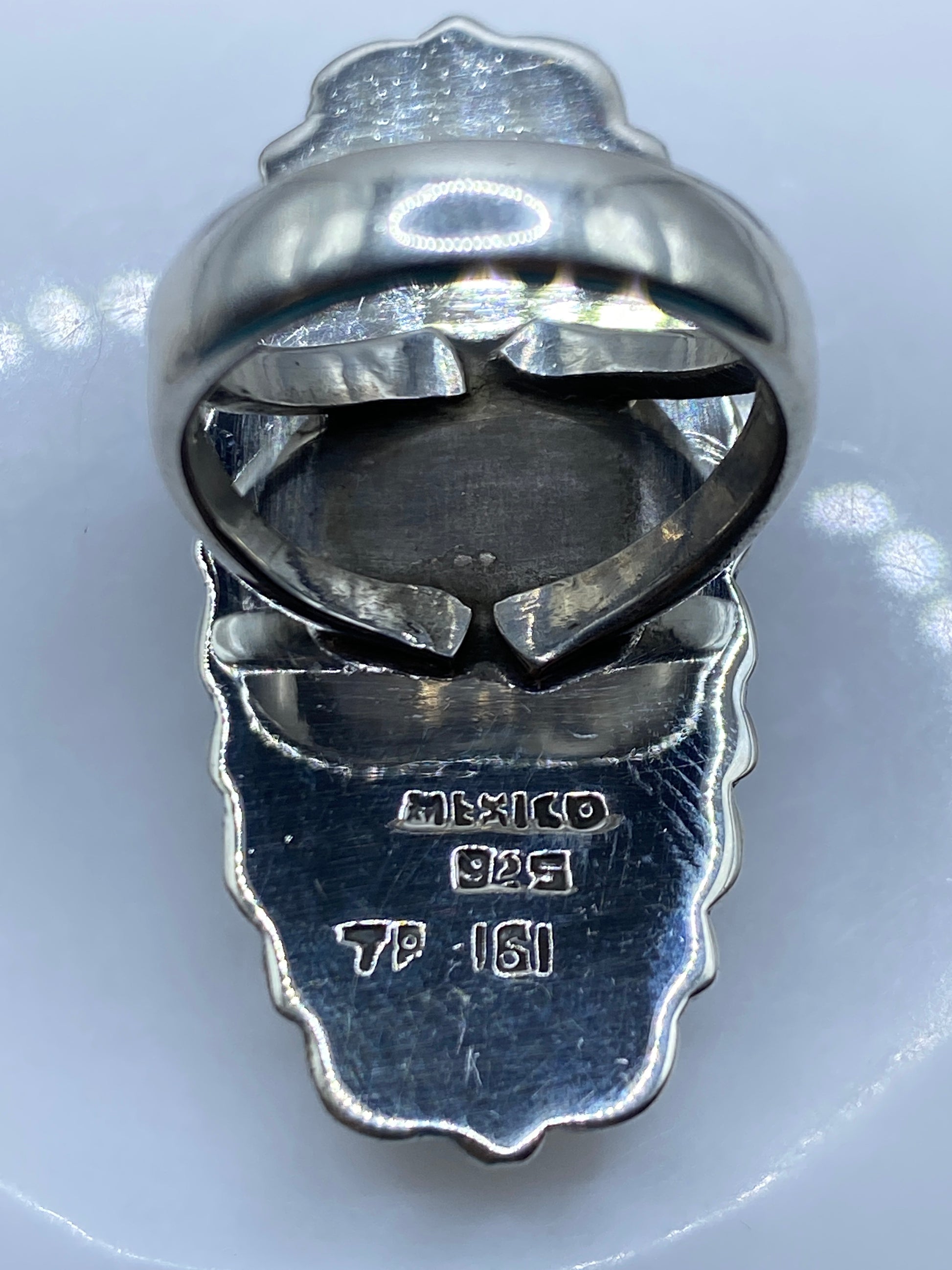 Anillo de Plata Oval con Piedra Azul — Taxco .925 — foto 5