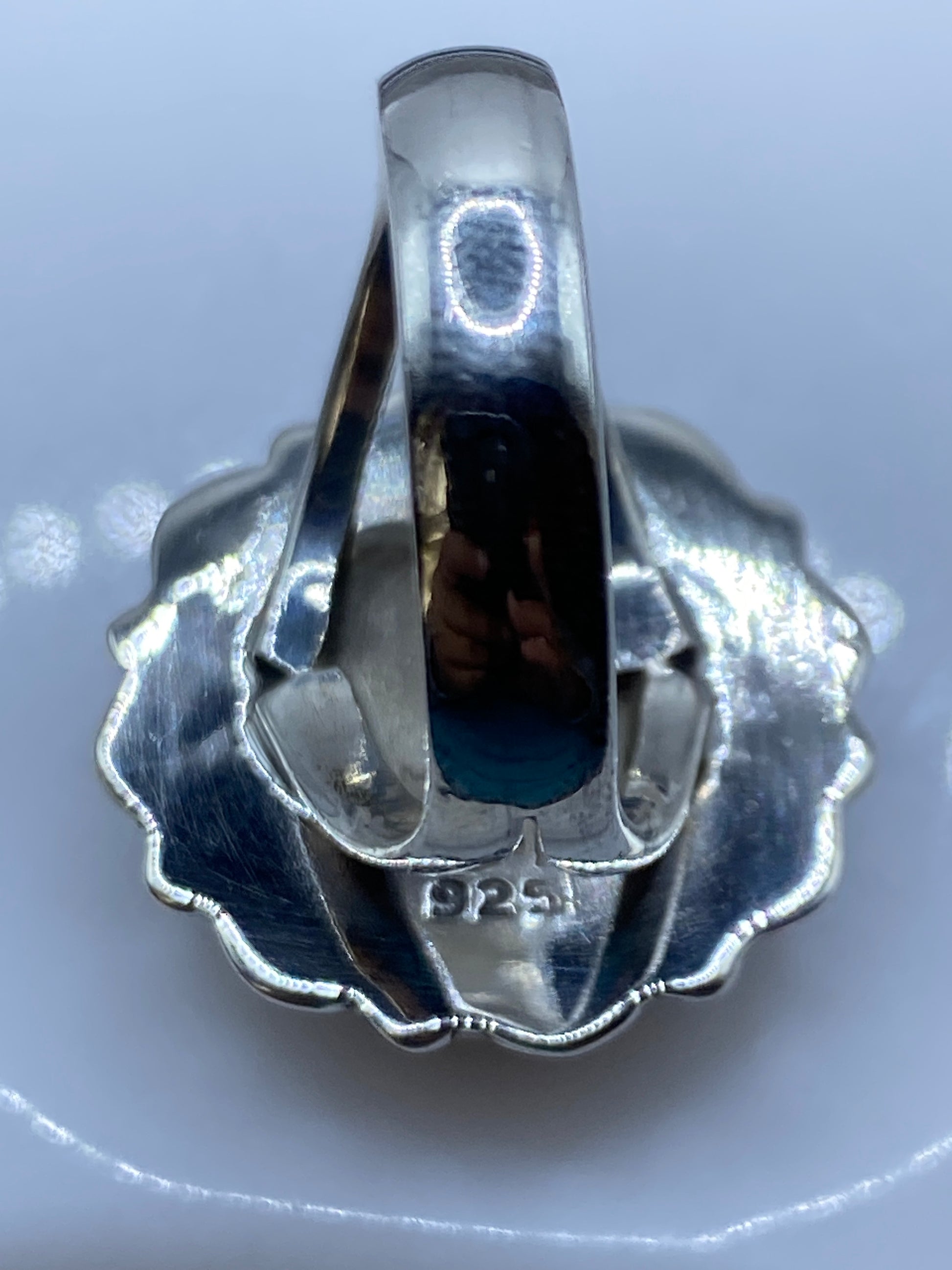 Anillo de Plata con Onix Negro — Diseño Floral Taxco .925 — foto 5