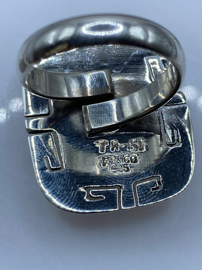 Anillo Plata Coral Rojo — Ajustable Art-Déco Taxco — foto 5