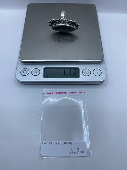 Anillo Ajustable Plata con Piedra Iridiscente — Taxco .925 — foto 6