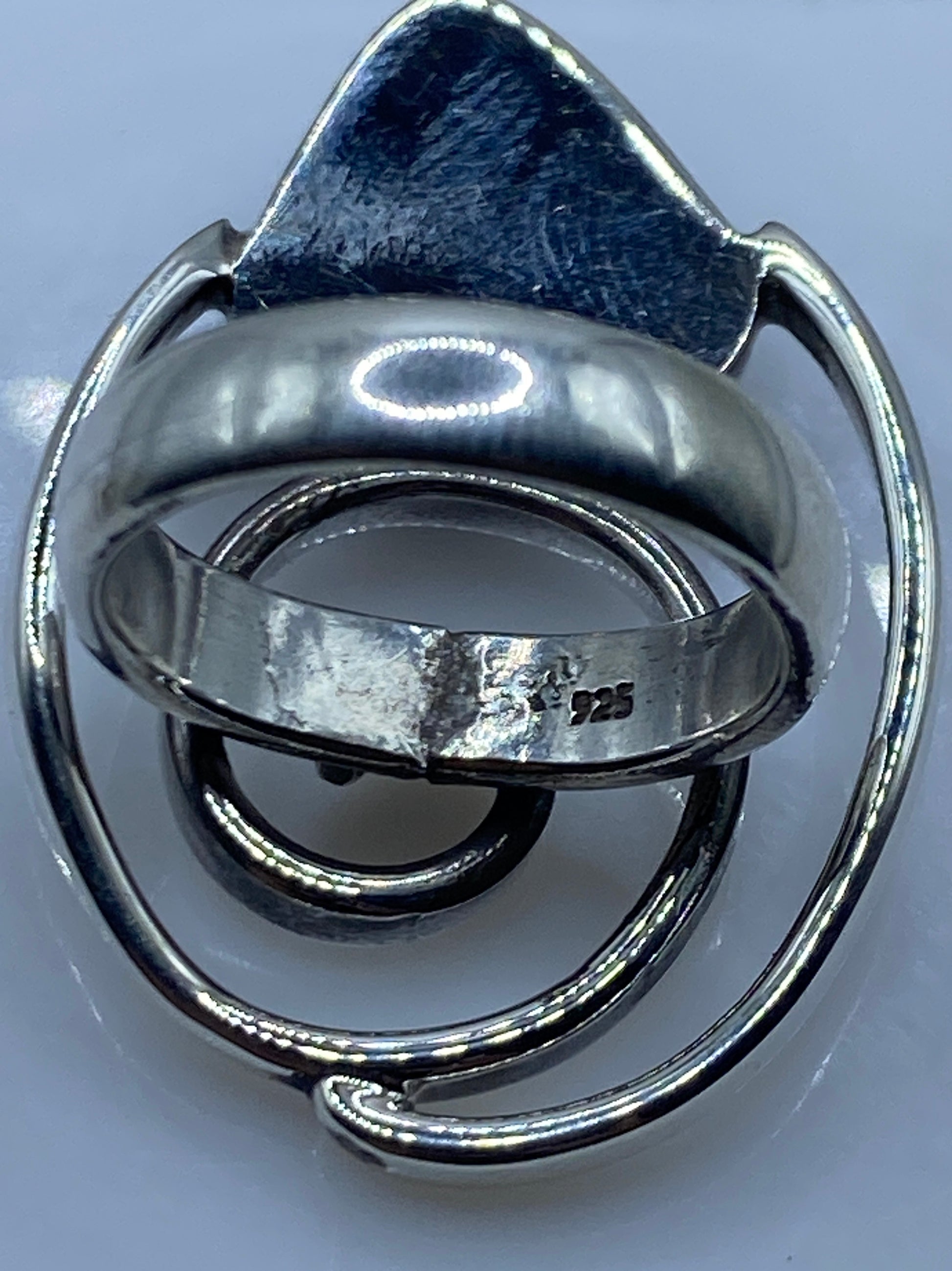 Anillo de Plata Espiral con Piedra Multicolor — Taxco .925 — foto 5