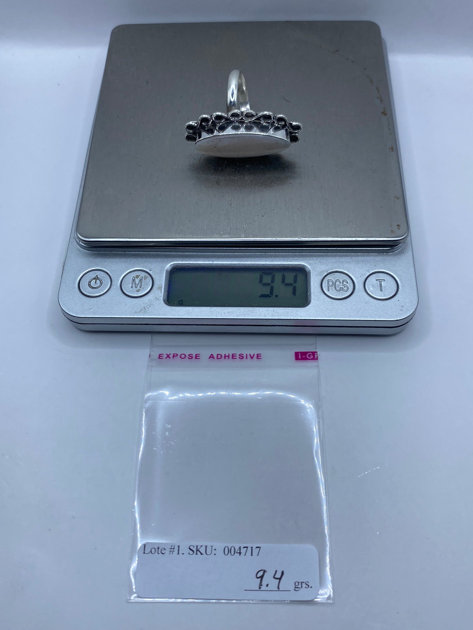 Anillo de Plata Ajustable con Perla — Taxco .925 — foto 6
