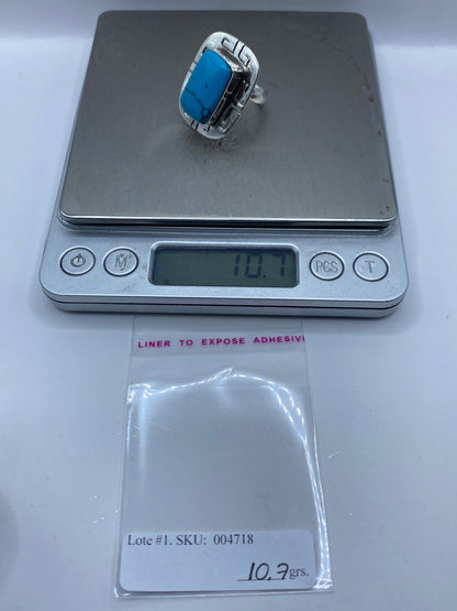 Anillo de Plata Ajustable con Turquesa Azul Cielo — foto 5